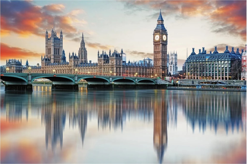 Kép - a Parlament londoni házai (90x60 cm)
