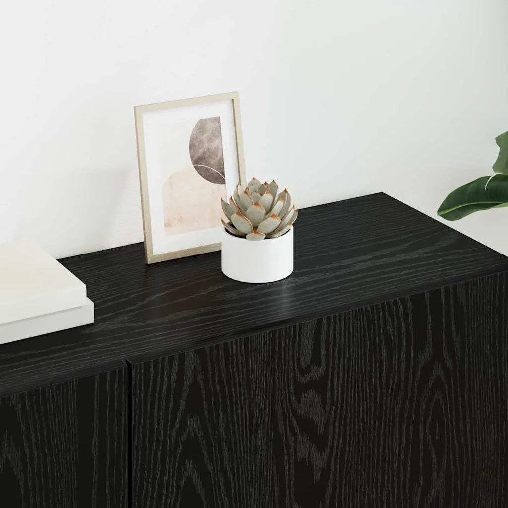 TV falit kabinet szett 5 pcs Musta tammi Faanyag