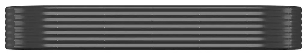 antracitszürke horganyzott acél kerti magaságyás 249x100x36 cm