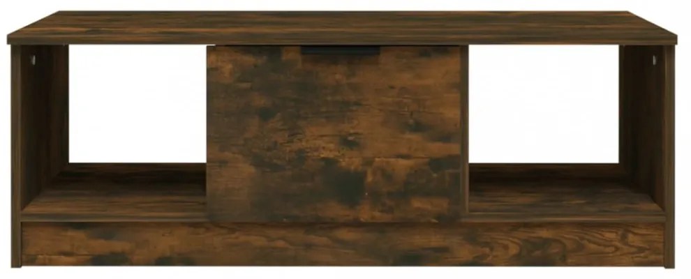 füstös tölgy színű szerelt fa dohányzóasztal 102 x 50 x 36 cm