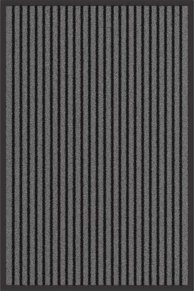 vidaXL Ajtószőnyeg Fekete 60 x 90 cm Polipropilén