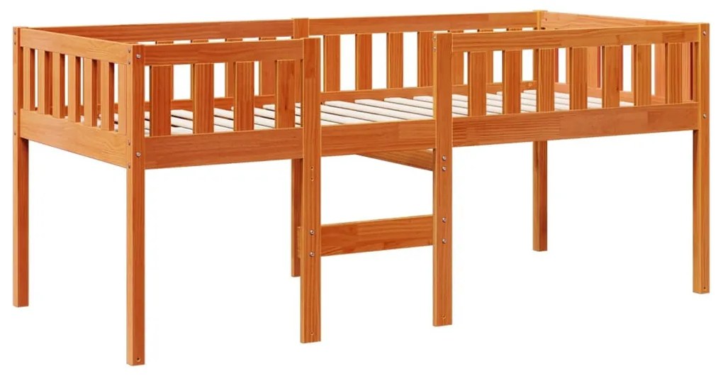 viaszbarna tömör fenyőfa gyerekágy matrac nélkül 90 x 190 cm