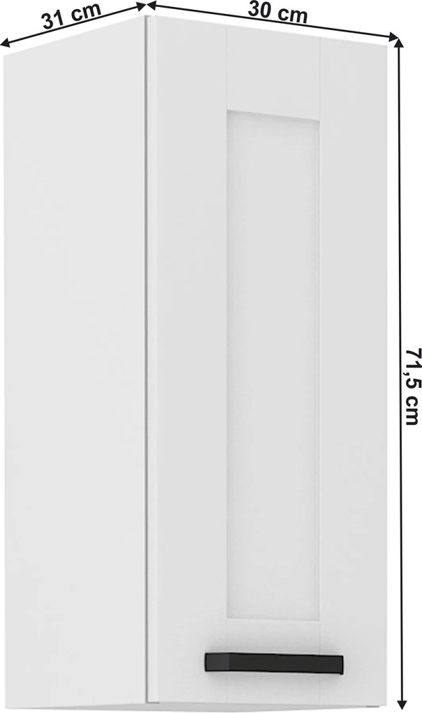Felső szekrény, fehér, LULA 30 G-72 1F