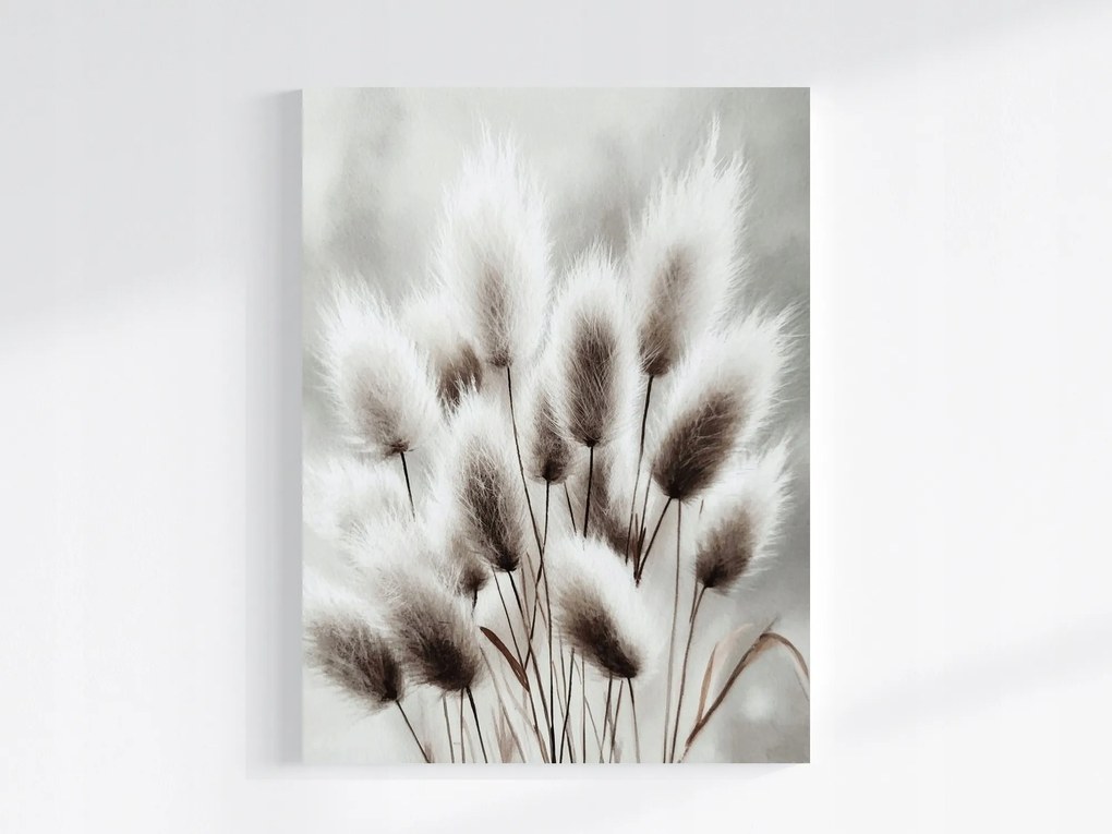 Vászonkép Canvas Akvarell Természet Növényzet Fű Szürke 60x80