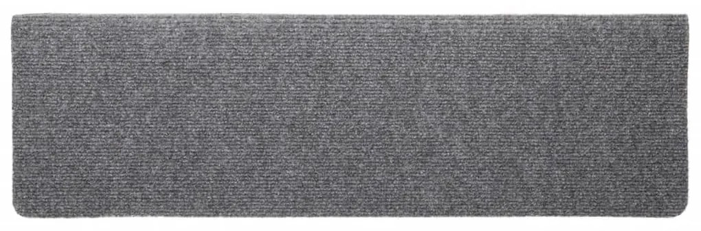 5 db tűlyukasztott világosszürke lépcsőszőnyeg 65x21x4 cm