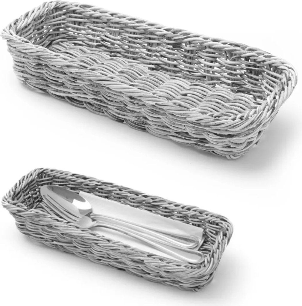 Evőeszköztartó kosár szürke melange 270x100x45 mm Hendi 426081