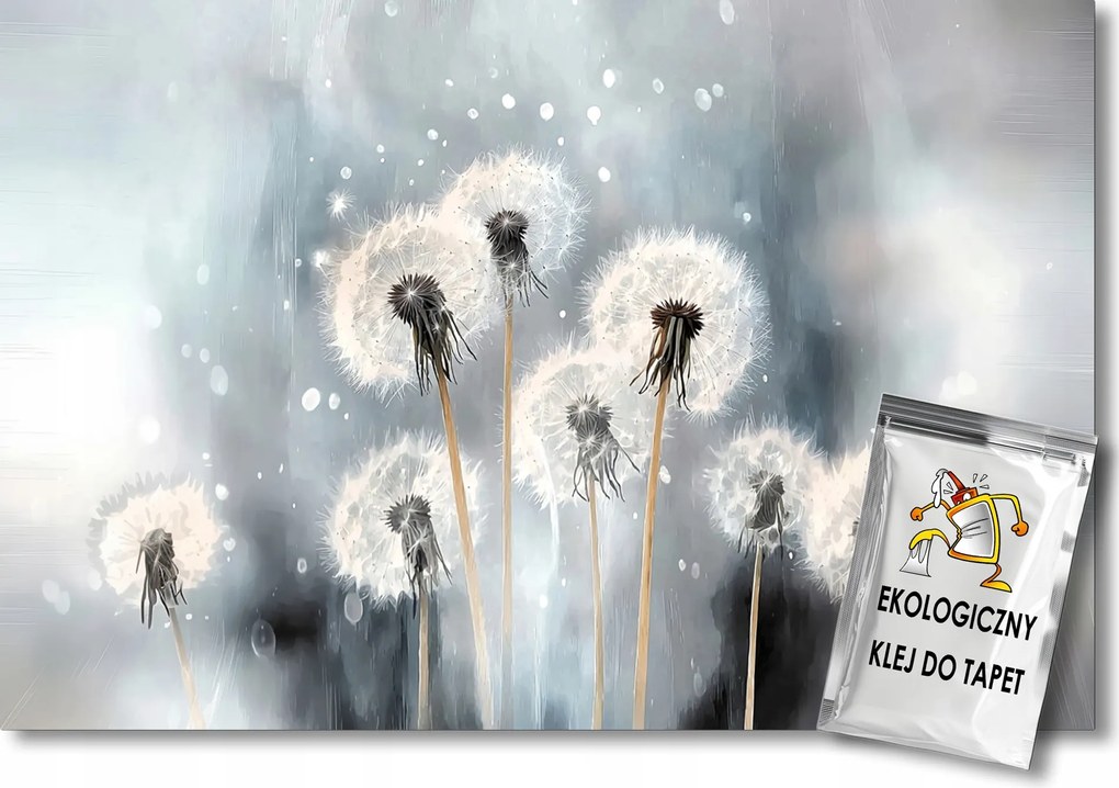 Fotótapéta Flizelina Természet Virágok Pitypang Harmat Cseppek 350x250 ragasztó