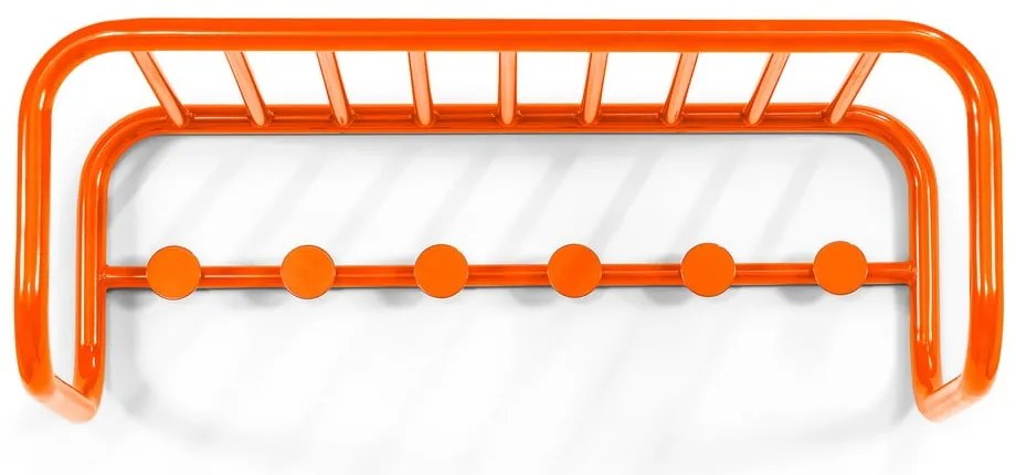 Narancssárga fém fali fogas polccal 72 cm Retro – Spinder Design