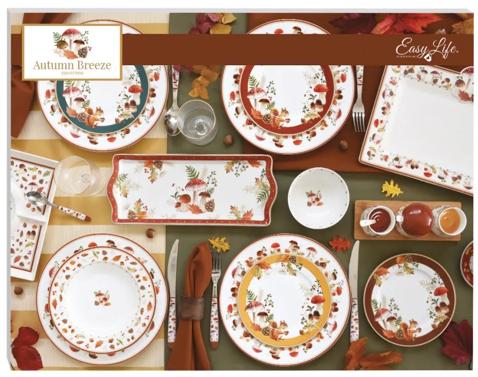 Porcelántálca 35x15cm, dobozban, Autumn Breeze
