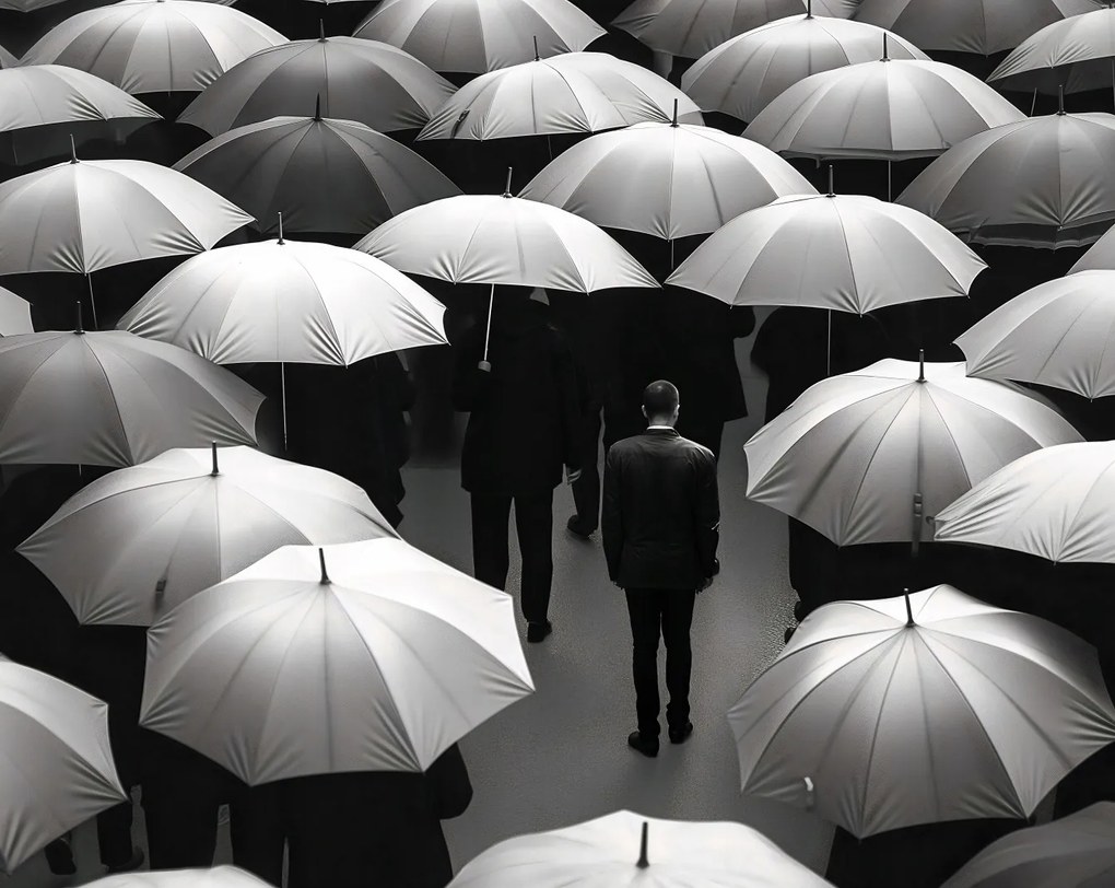 Poszter 76x60,5cm Magány a tömegben