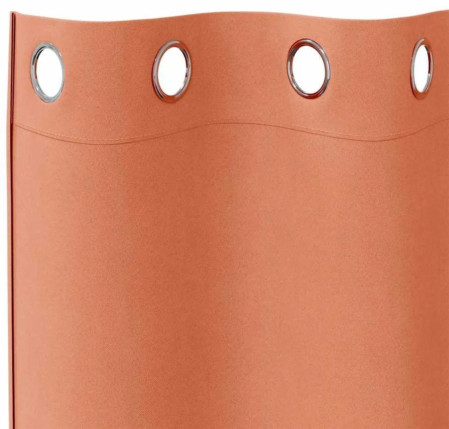 Függönyök függönyökkel 2 pcs Terrakotta 140x140cm Poliészter