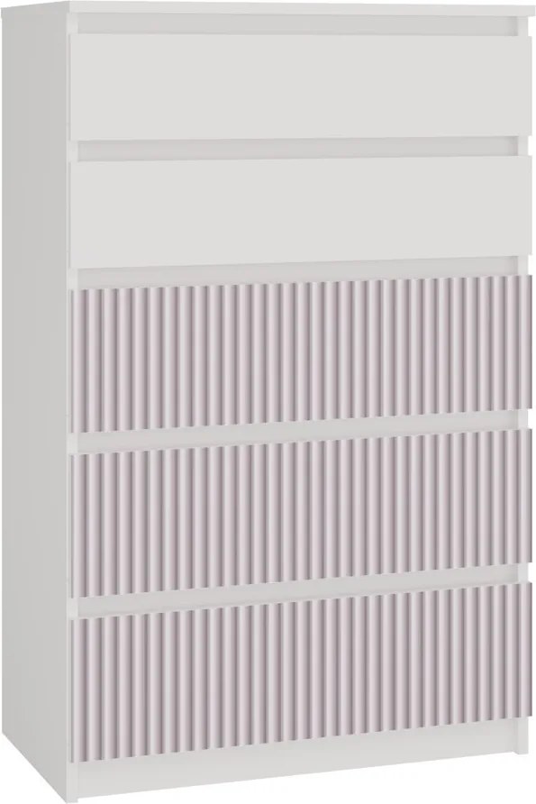 MIX M5 ARTEO komód 109, 70x109.5x40 cm, fehér-rózsaszín