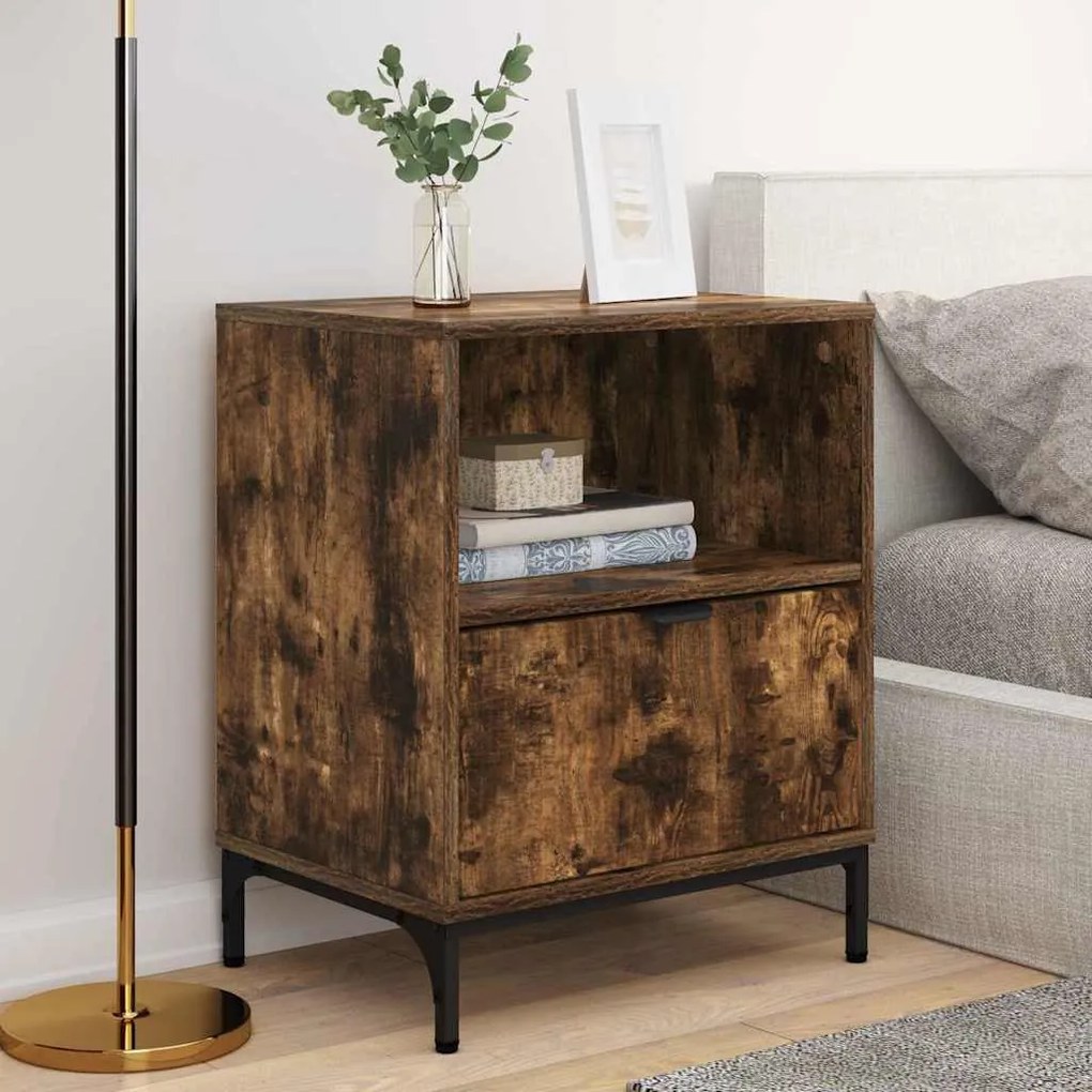 Éjjeliszekrények 2 pcs Füstölt tölgy 49 x 36 x 61 cm Faanyag
