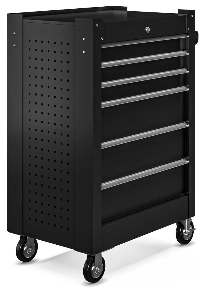 Szerszámos kocsi JOE, 680 x 995 x 460 mm, All Black: fekete