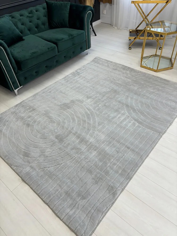 Salerno 3664 szürke shaggy szőnyeg 160x220 cm