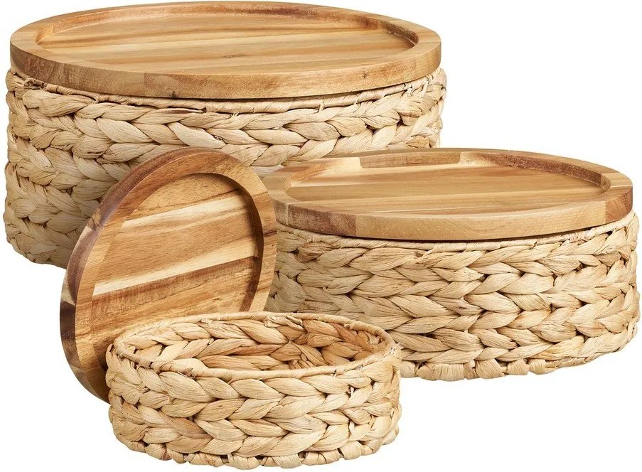 Vízijácint tárolókosár szett 3 db-os ø 30x15 cm Botofte – House Nordic