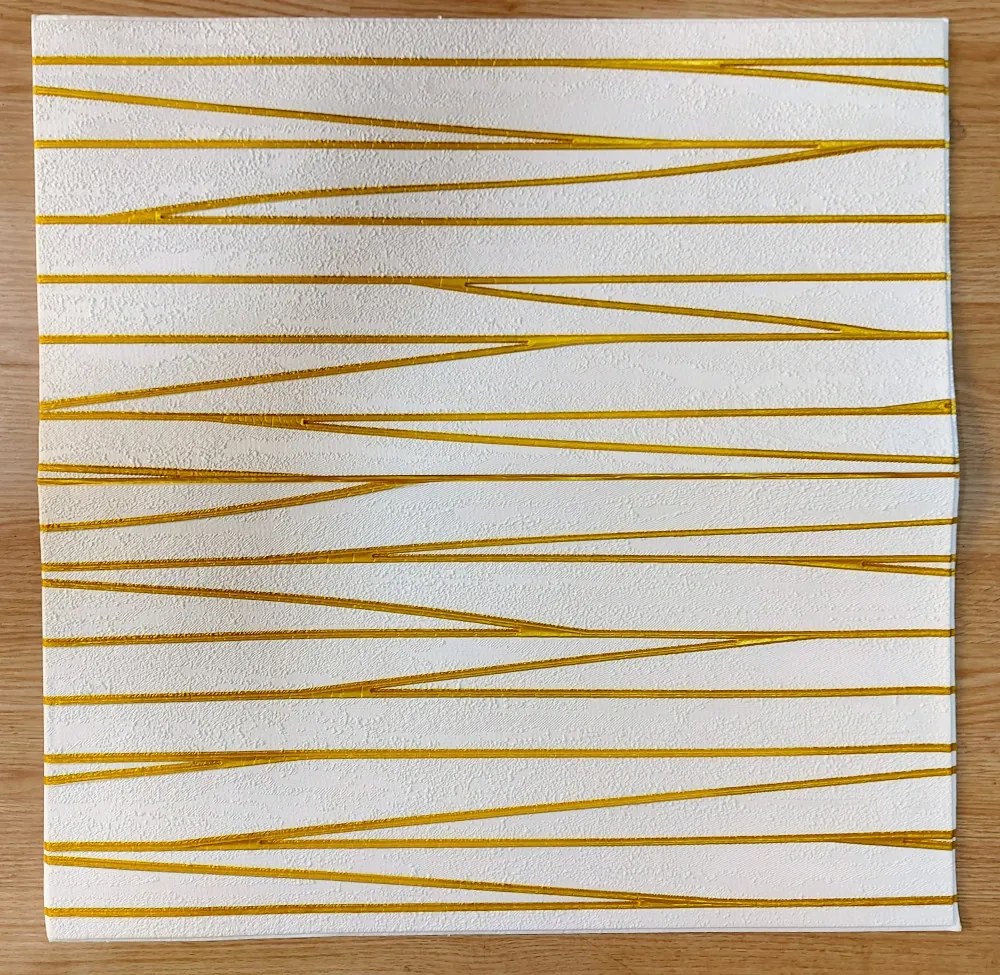 10 Darab Öntapadós 3D falmatrica Tapéta Absztrakt Aranyág mintákkal 70x 70 x 0,6 cm-es méretben