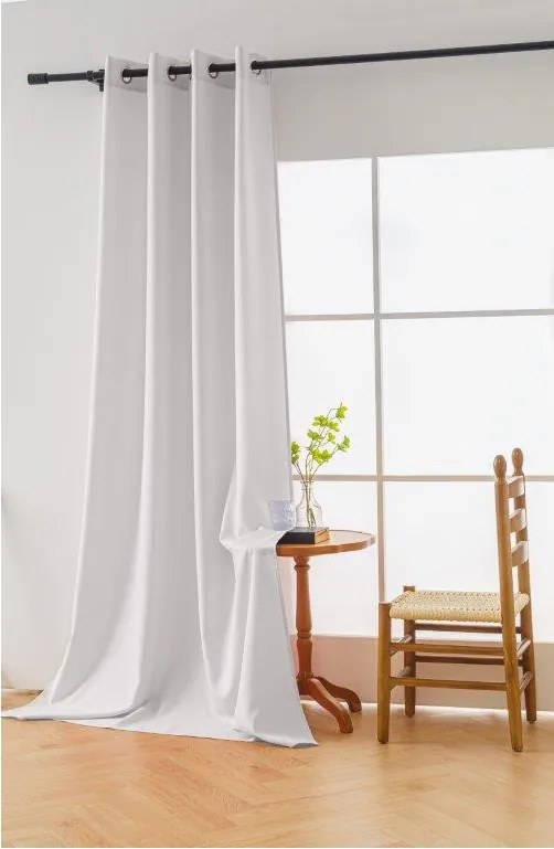OXFORD LIGHT fehér függöny 140x250 cm Felfüggesztés: Hullámos sínszalag