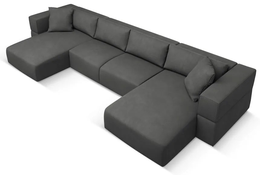 Sötétszürke sarokkanapé ("U" alakú) Esther – Milo Casa