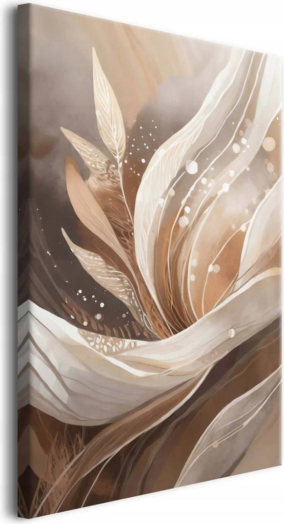 Vászonkép falikép a nappaliba Absztrakt levelek 80x120cm