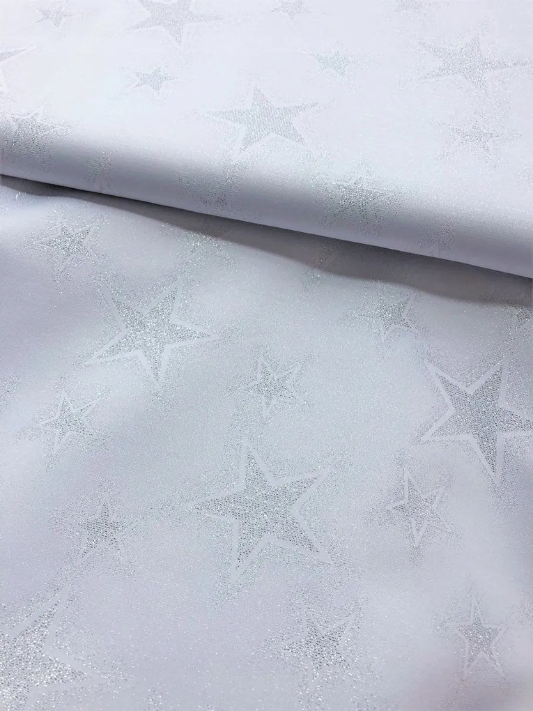 Mg Tk Csillagos Asztalterítő Karácsony Ezüst 170cm pol