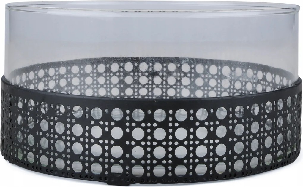 Üveg Váza lapos átm. 20cm