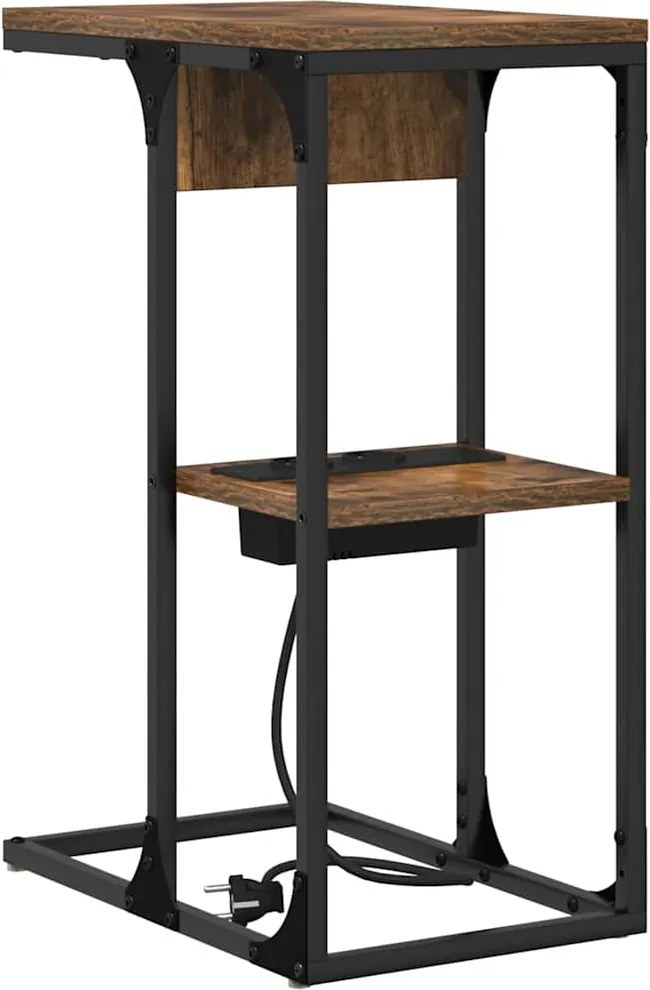 vidaXL Éjjeliszekrény Füstölt tölgy 41,5 x 26 x 60,5 cm Faanyag