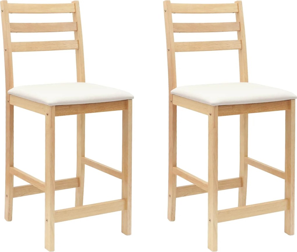 vidaXL Étkező Székek 2 pcs Természetes 40 x 47,5 x 99,5 cm