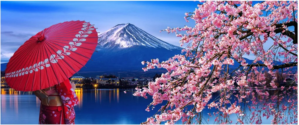 Kép - Kilátás a csúcsra, Japán (120x50 cm)