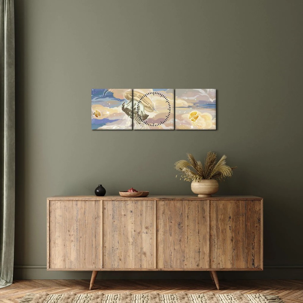 Kép - mennyei medúza (órával) (90x30 cm)