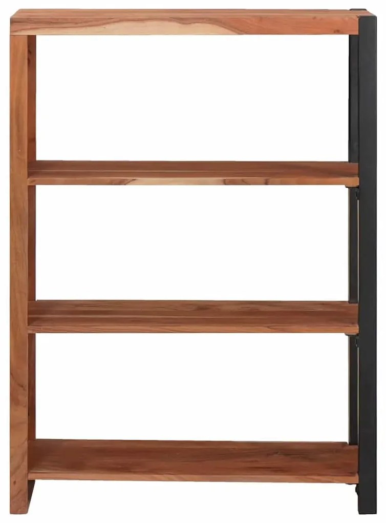 Könyvszekrény Barna, Fekete 80 x 30 x 110 cm Tömör Akácfa