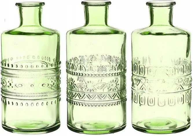 Üveg váza gyertyatartó 14,5 cm üveg zöld