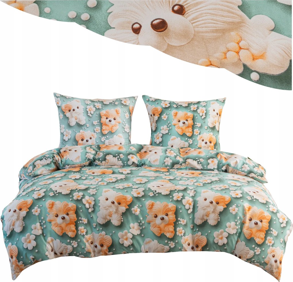 Ágyneműhuzat 160x200 2 párnahuzat Gyerek kutya ágyneműhuzat szett Többféle minta