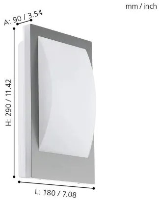 Eglo 33569 - VERRES-C LED kültéri fali lámpa LED/9W/230V IP44