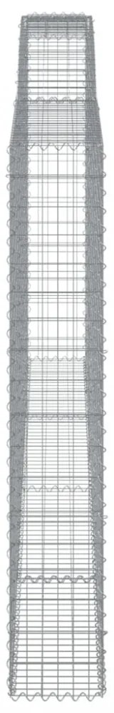 3 db íves horganyzott vas gabion kosár 200x30x180/200 cm