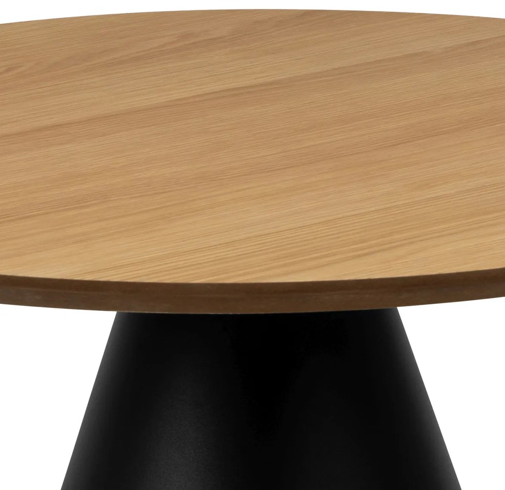 MAZZONI EXPORT BOSCO Természetes Tölgy/fekete láb - KEREK DOHÁNYZÓASZTAL 65 cm DOHÁNYZÓASZTAL FURNÉR