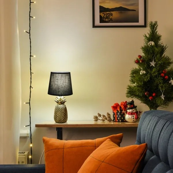 Aigostar - Asztali lámpa 1xE14/40W/230V arany/fekete