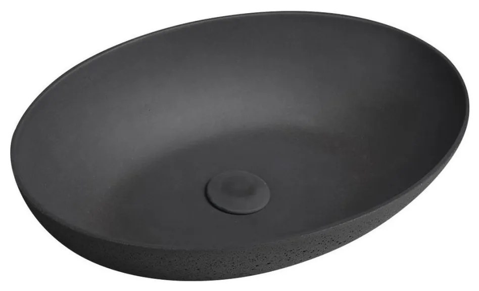 Sapho - FORMIGO ráültethető mosdó 60x40 cm, beton/antracit