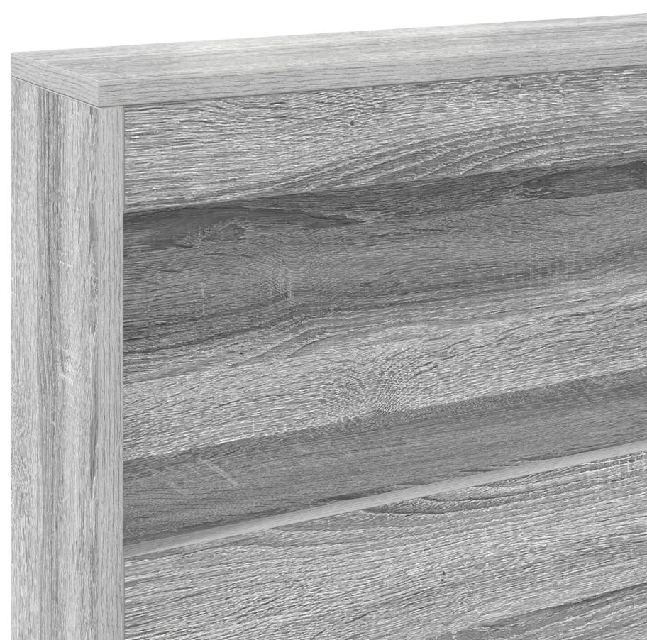 vidaXL Könyvespolcos Ágy tárolóval Szürke sonoma 160 x 200 cm Faanyag