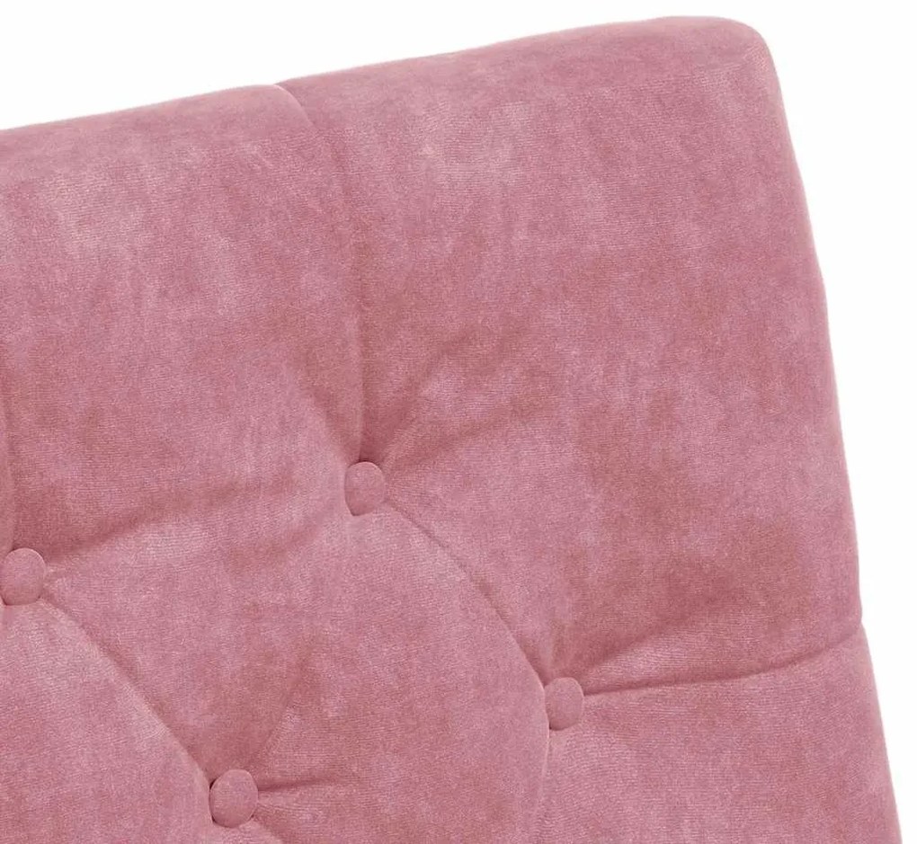 Kerekes Étkező Székek 2 pcs Rózsaszín 58 x 67 x 97 cm Bársony