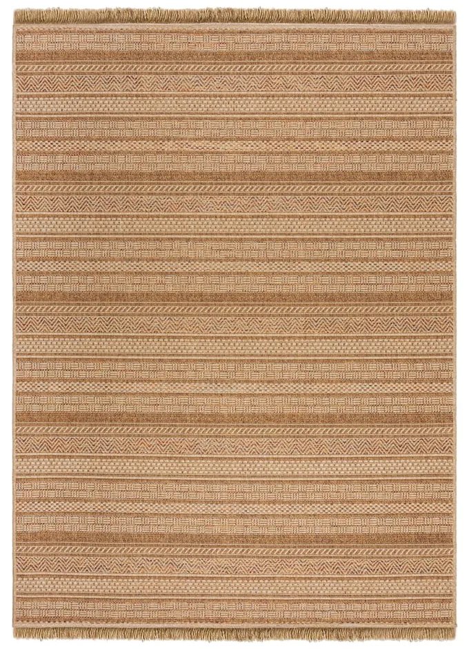 Natúr színű kültéri-beltéri szőnyeg 160x230 cm Farah Stripe – Flair Rugs