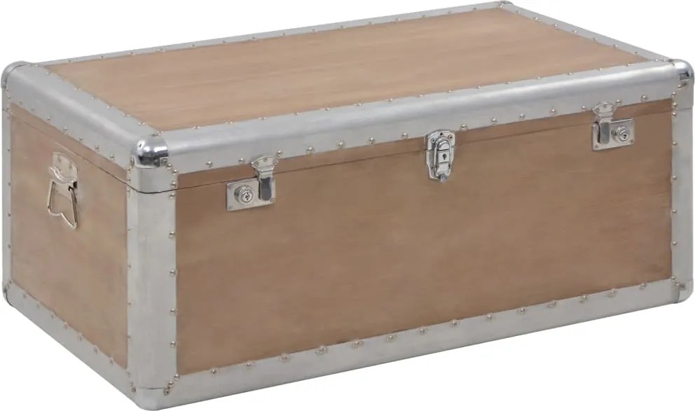 vidaXL barna tömör fenyő tárolóláda 91 x 52 x 40 cm