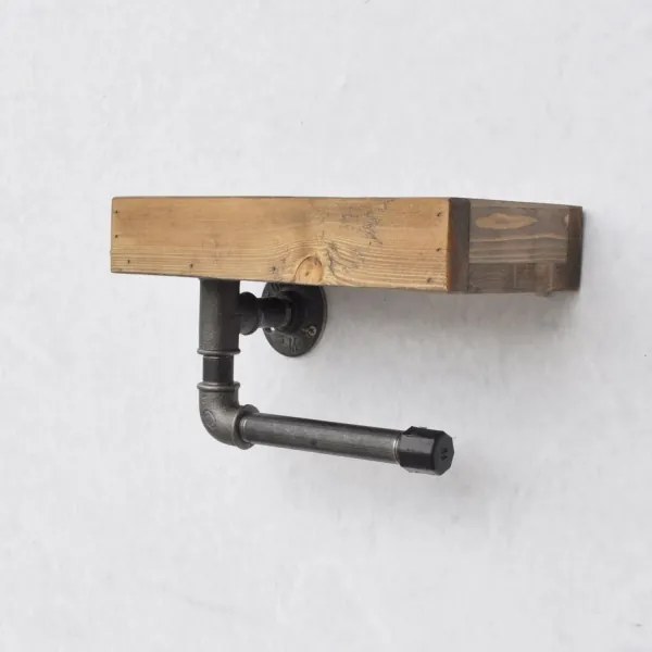 Vécépapír tartó polccal BORU 28x16 cm fenyő