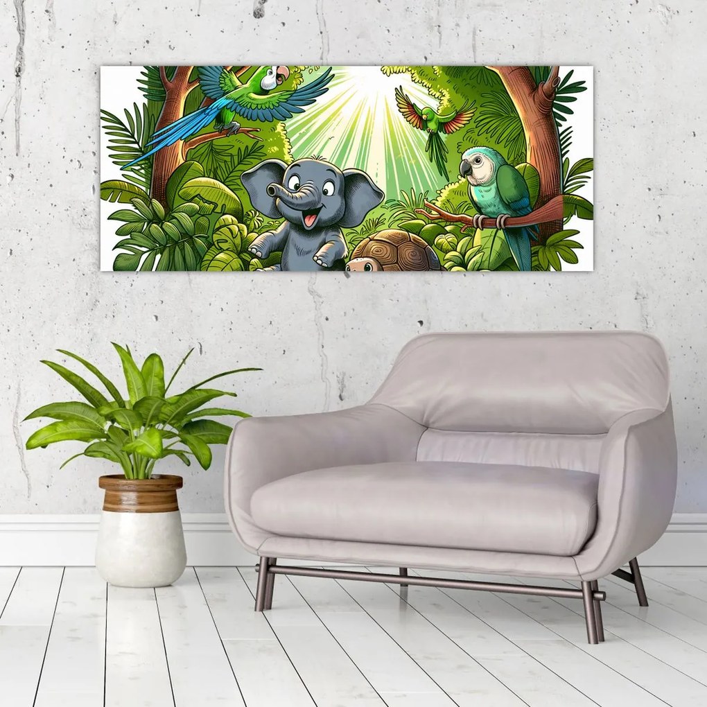 Kép - Vidám állatkák (120x50 cm)