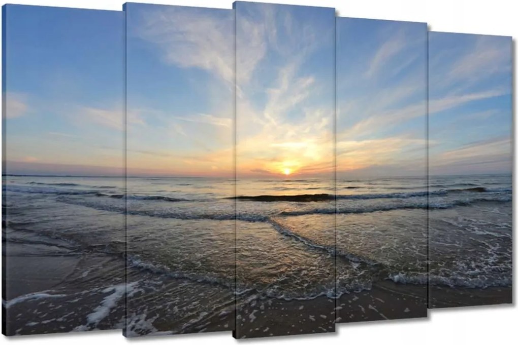 Vászonkép 150x95 Naplemente a tengerparton