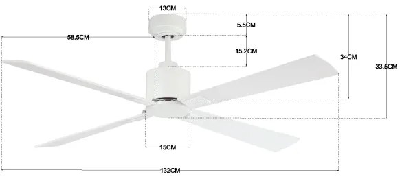 Lucci Air 210521 - Mennyezeti ventilátor AIRFUSION CLIMATE fa/fehér + távirányító