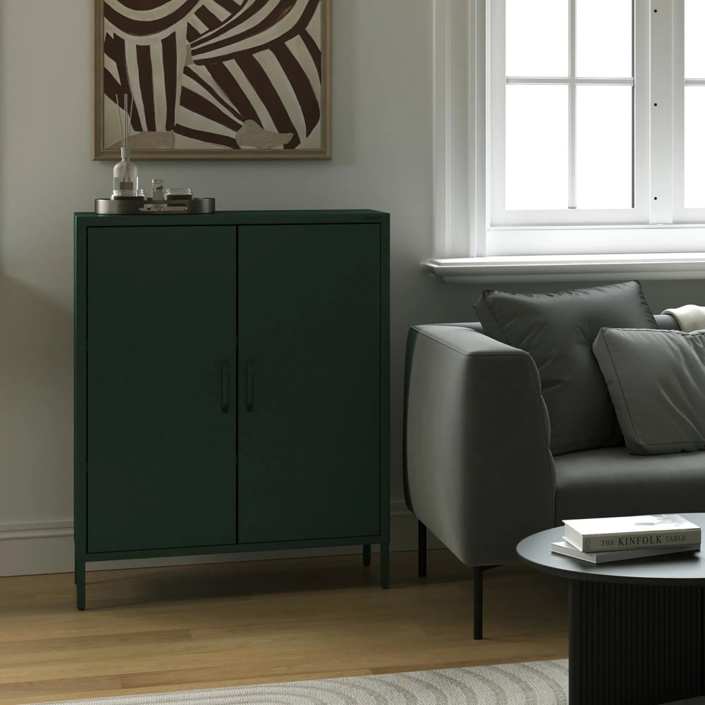 Szafka z półkami VITO, 800 x 1015 x 400 mm, Modern: butelkowa zieleń