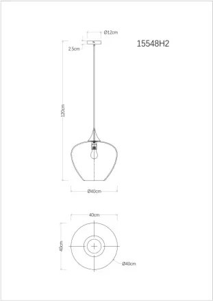 GLOBO 15548H2 MAXY Egyágú Függesztett Lámpa IP20
