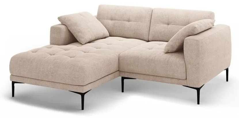 Világosbarna sarokkanapé (bal oldali-heverő résszel) Bemy – Micadoni