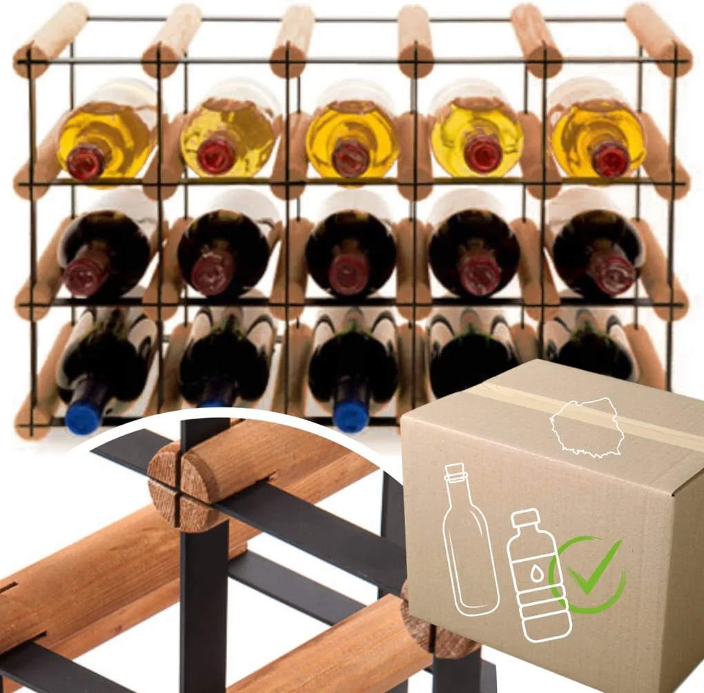 Bortartó állvány Pet palacktartó bortartó állvány 15cipő Modern Öko Nagy